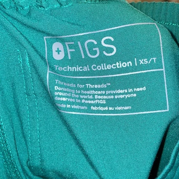 Fig pants hunter green size XS/tall yola style lots of pockets nurse pants - Picture 12 of 14